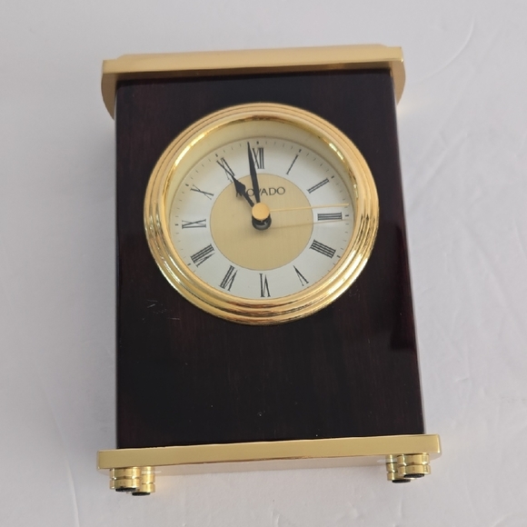 Movado Elegant Gold and Dark Brown Wall Clock - Picture 7 of 9